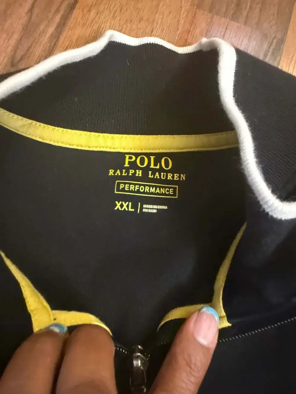 Polo Ralph Lauren Performance Men's Full Zip Track Jacket in Black and Yellow